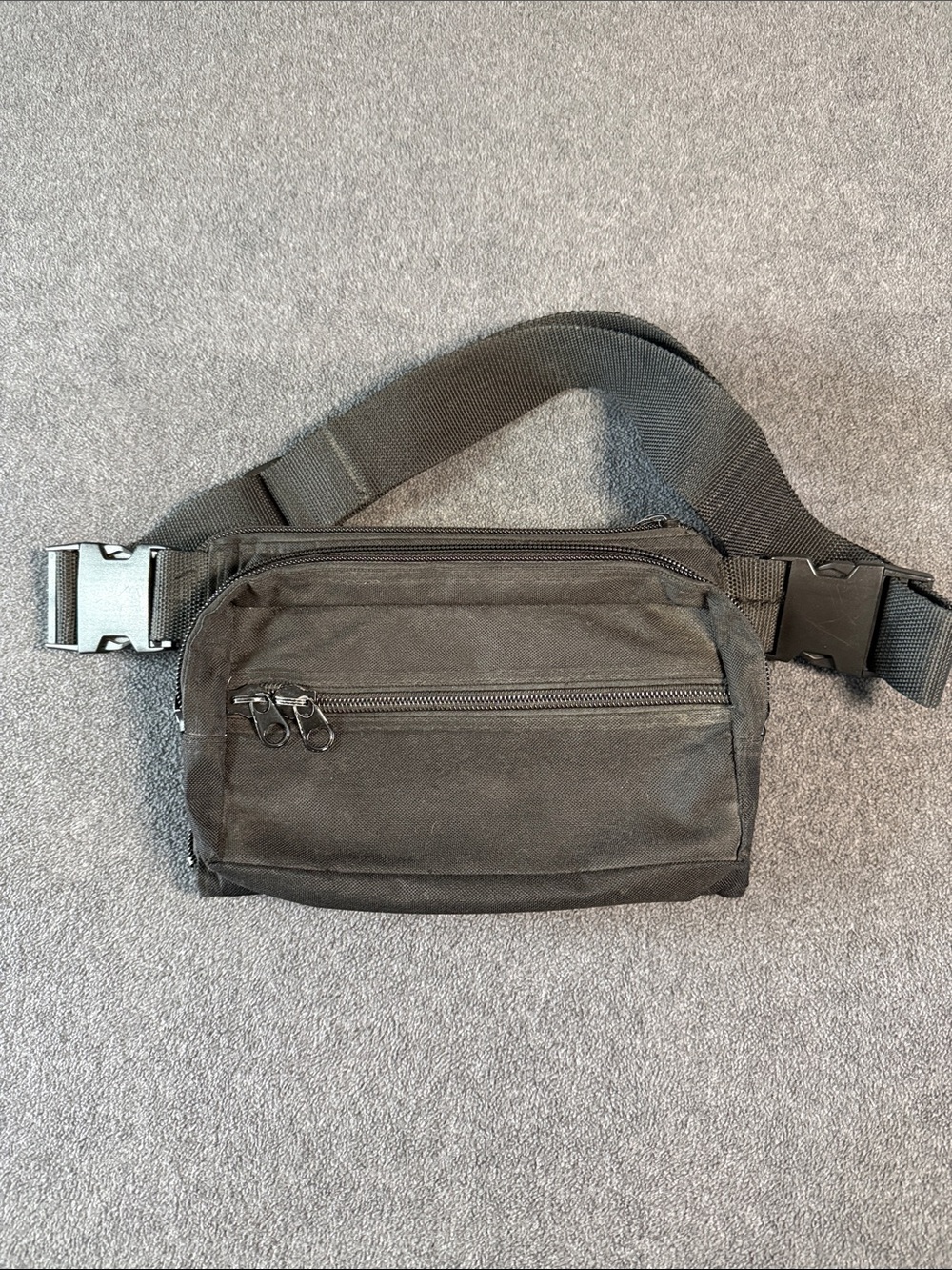 Tommy’s Pack Black Belt Bag with Dual Zip Padded Pockets